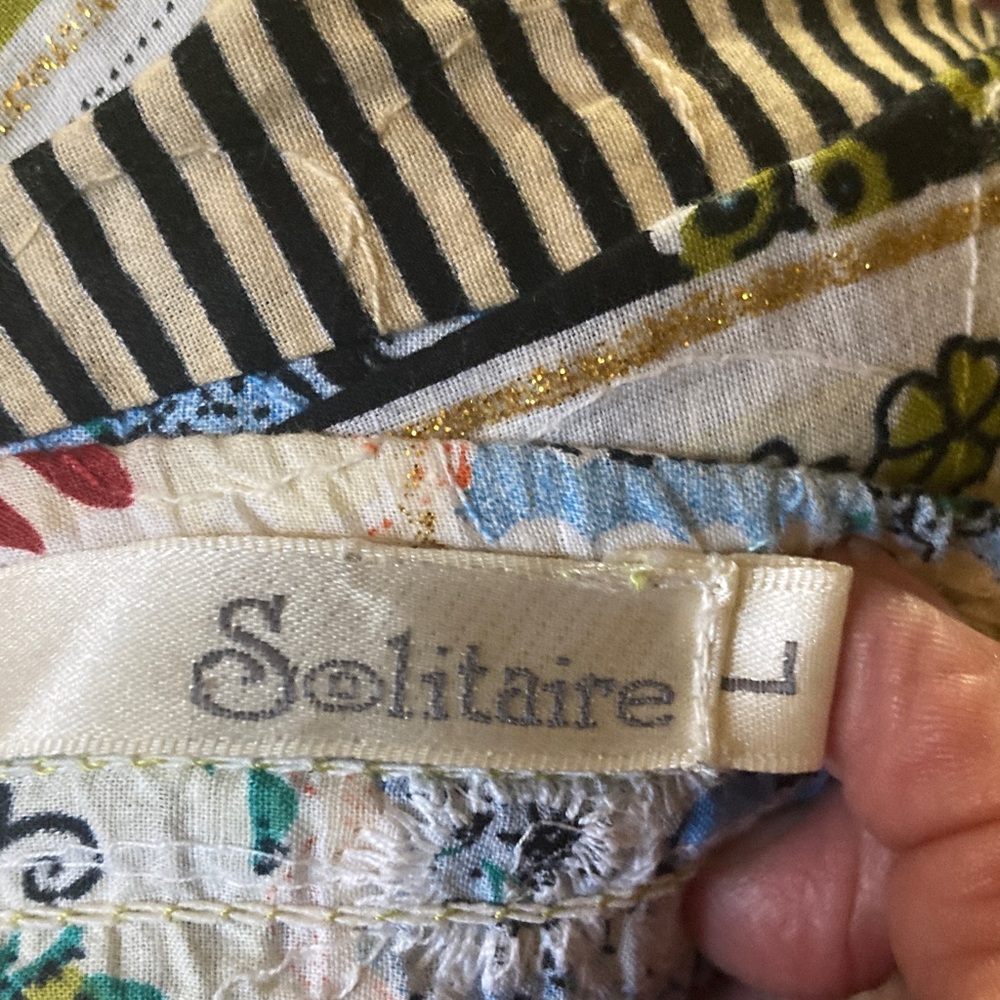 Solitaire Multicolor Patchwork A-Line Skirt - image 2